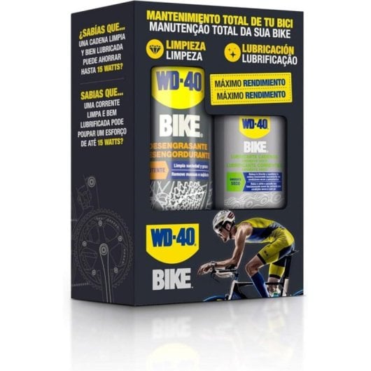 Pack Mantenimiento de Cadenas Bicicleta Desengrasante Spray 500ml y Lubricante Seco Gotero 100ml