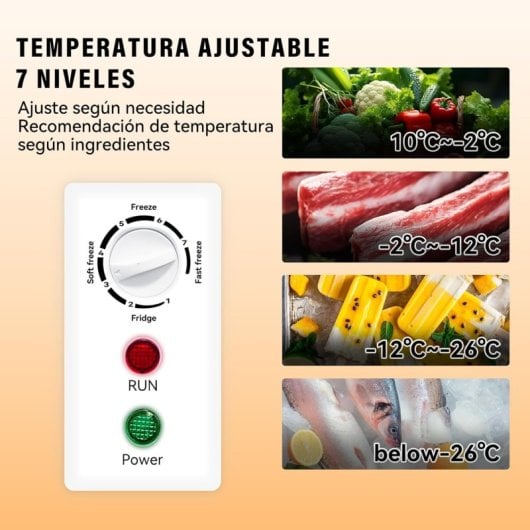 Congelador Horizontal VOK de 99 L Ancho 55 cm Función Dual Bajo Consumo Autonomía de 19 h Blanco
