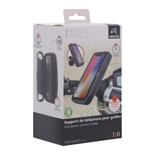 Soporte Moto Universal Manillar Funda Impermeable Hasta 7” Giratorio Multifunción