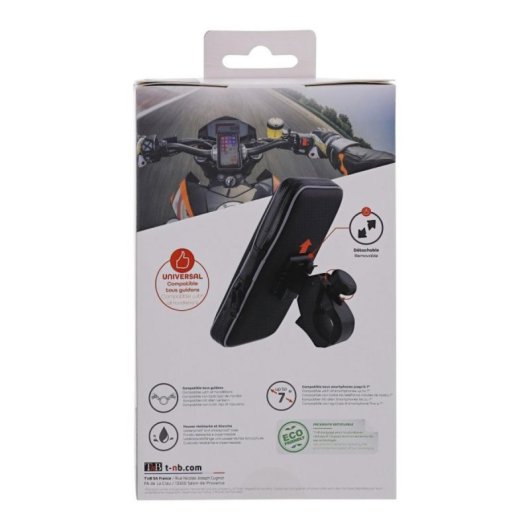 Soporte Moto Universal Manillar Funda Impermeable Hasta 7” Giratorio Multifunción