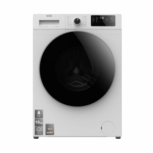 Lavadora VOK EVW-10BAWB13 Carga Frontal 10kg 1400RPM Inverter Blanco A