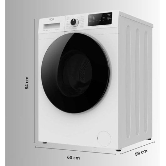 Lavadora VOK EVW-10BAWB13 Carga Frontal 10kg 1400RPM Inverter Blanco A