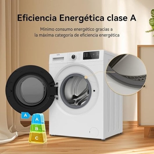 Lavadora VOK EVW-10BAWB13 Carga Frontal 10kg 1400RPM Inverter Blanco A