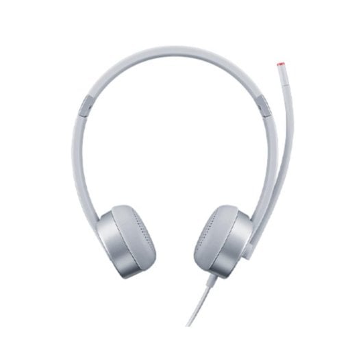 Auricular Lenovo 100 Stereo Analogue Headset Micrófono Giratorio Plata/Oficina