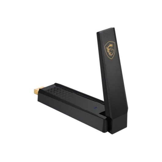 Adaptador USB WiFi MSI GUAXE54 AXE5400 Triple Banda WiFi 6E USB 2.0 Negro 102mm