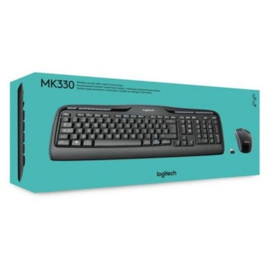 Combo Tastiera Mouse Logitech MK330 Wireless RF Completo 100% QWERTY Combo Tastiera Mouse Logitech MK330 Wireless RF Completo 100% QWERTY