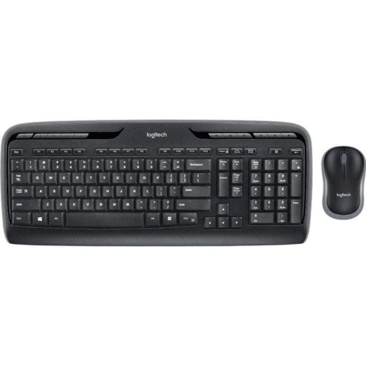 Tastatur Logitech MK330 Wireless Full-Size QWERTY mit Maus Schwarz