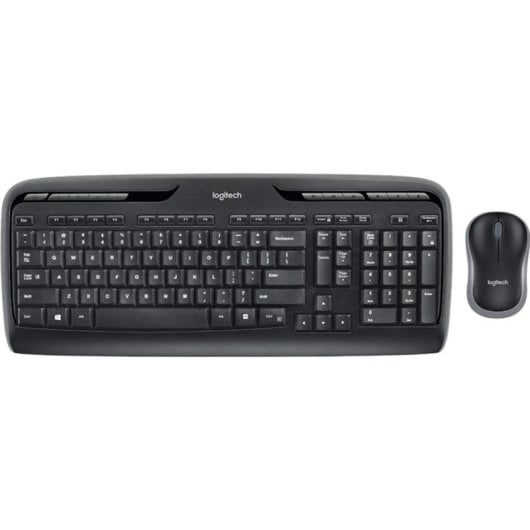 Tastatur Logitech MK330 Wireless Full-Size QWERTY mit Maus Schwarz