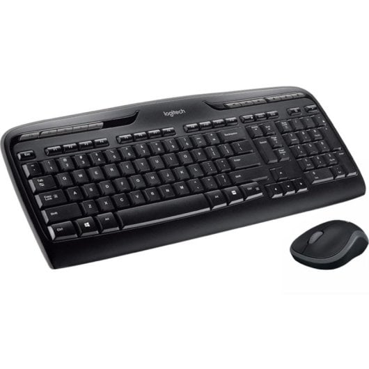 Tastatur Logitech MK330 Wireless Full-Size QWERTY mit Maus Schwarz