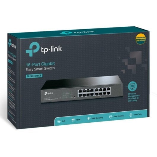 Switch TP-Link TL-SG1016DE 16 Puertos Gigabit QoS VLAN Administración Redes