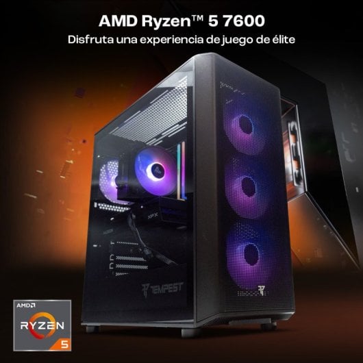 AMD Ryzen 5 7600 compatible PcCom, 32 Go, SSD 1 To, RTX 5060 Ti 8 Go et Windows 11 Famille