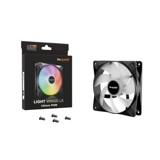 Ventilador be quiet! Light Wings LX 120mm PWM ARGB 1600RPM 87.5m³/h Negro