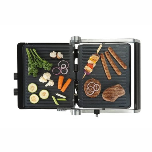 Grill Bourgini 11.5001.00.00 Acero inoxidable Placas removibles Termostato manual
