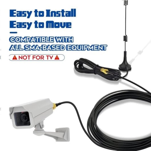 Cable antena SMA 5M 50 Ohm cobre alta calidad PVC negro compatibilidad universal