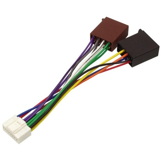 Adaptador ISO Alpine 2x Conectores de Coche a Conector Radio 15cm Negro RoHS