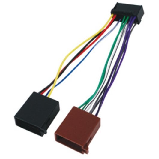 Adaptador ISO Pioneer 2x Conectores Coche a Radio Hembra/Macho Negro 15cm