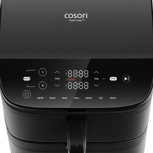 Cosori Turbo Tower Chef Edition Freidora de Aire Negra + Levoit TempSense 36 Pro Ventilador