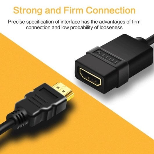 Cable Extensión HDMI Macho a Hembra 2m 4K Triple Blindaje Soporte HDR y Ethernet Negro