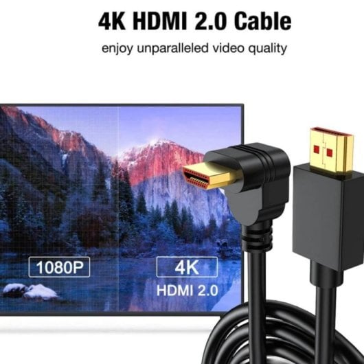 Cable HDMI macho-macho acodado 270° 3m 4K contactos dorados negro