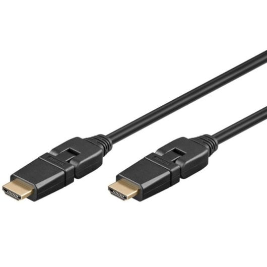 Cable HDMI Goobay 61283 1,5m Negro contactos dorados 4K 3D Ethernet 360° ARC HDCP CEC