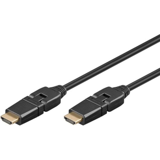 Cable HDMI Goobay 61283 1,5m Negro contactos dorados 4K 3D Ethernet 360° ARC HDCP CEC