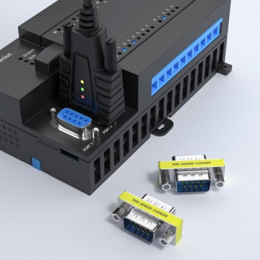 Adaptateur Série RS232 Valueline GCM-9M9M 9-pin D-Sub (M) Macho-Macho Argenté