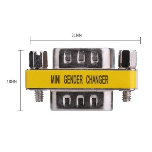 Adaptateur Série RS232 Valueline GCM-9M9M 9-pin D-Sub (M) Macho-Macho Argenté