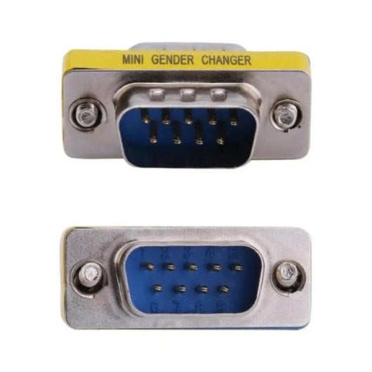 Adaptateur Série RS232 Valueline GCM-9M9M 9-pin D-Sub (M) Macho-Macho Argenté