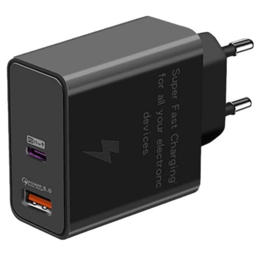 Cargador USB-C Goobay 65411 45W PD Doble Puerto Protección Avanzada Negro