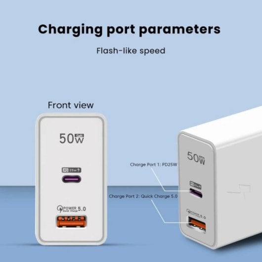 Cargador USB-C Goobay 65411 45W PD Doble Puerto Protección Avanzada Negro