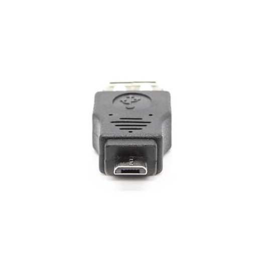 Adaptador USB 2.0 Micro B Macho a USB A Hembra OTG Negro RoHS