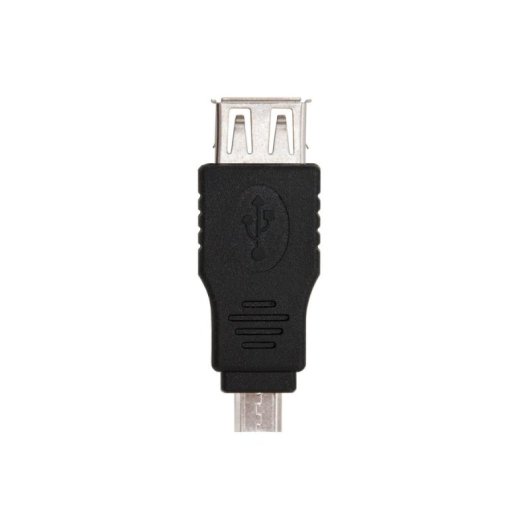 Adaptador USB 2.0 Micro B Macho a USB A Hembra OTG Negro RoHS