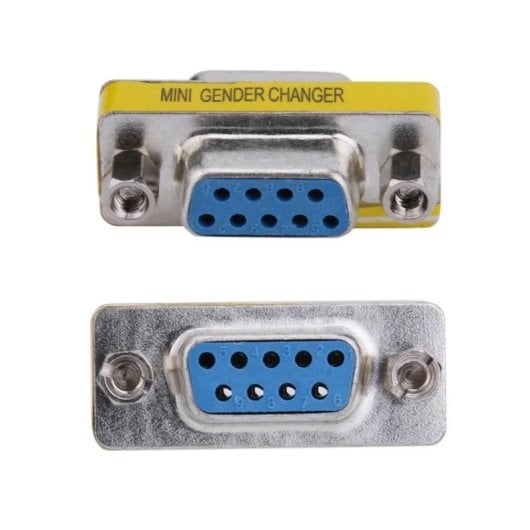 Adaptador Serie RS232 DB9 Hembra-Hembra Valueline GCM-9F9F Gris 9P Plug and Play