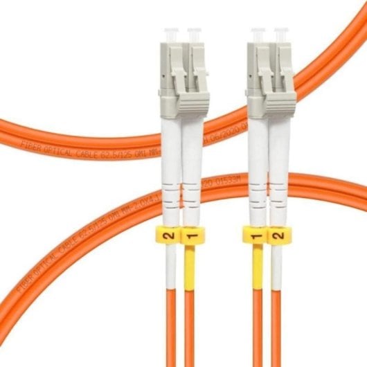 Cable fibra óptica Goobay 96134 LC a LC 3m OM2 dúplex naranja PVC para redes profesionales