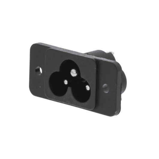 Conector De Alimentacion Iec-320-c6 Macho  Negro