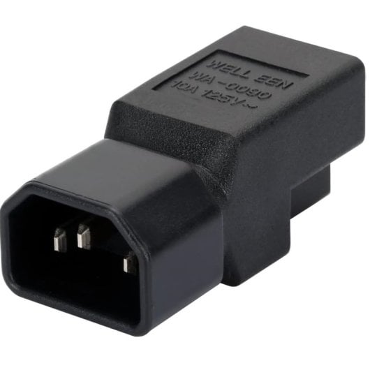 Adaptador Alimentacion C14 Macho A Nema 5-15r  Negro