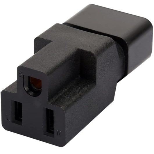 Adaptador Alimentacion C14 Macho A Nema 5-15r  Negro