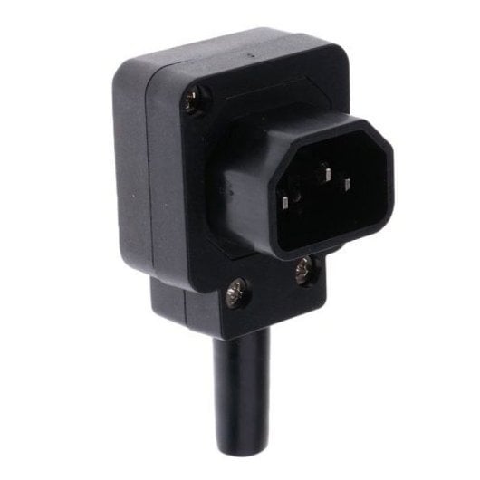 Conector Alimentacion C14 Macho Angular  Negro 10 A