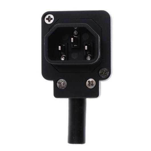 Conector Alimentacion C14 Macho Angular  Negro 10 A