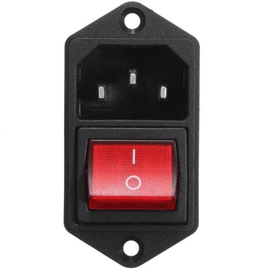 Conector Alimentacion Iec320 C14 Ac 250v 10a  Rojo