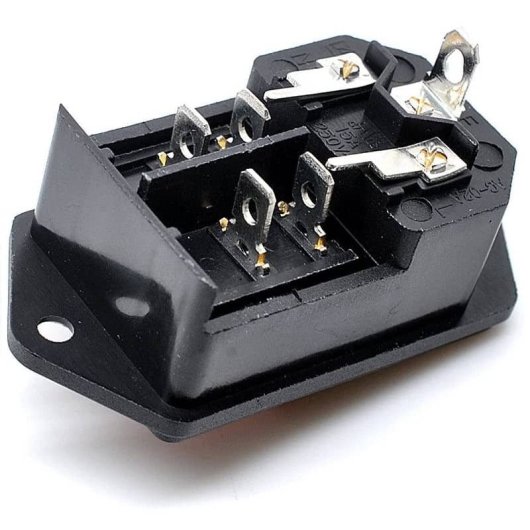 Conector Alimentacion Iec320 C14 Ac 250v 10a  Rojo