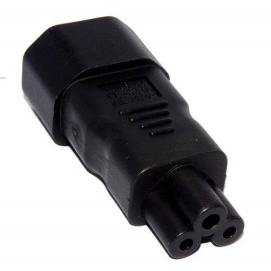Adaptador Alimentacion Iec C14 Macho A C5 Hembra  Negro