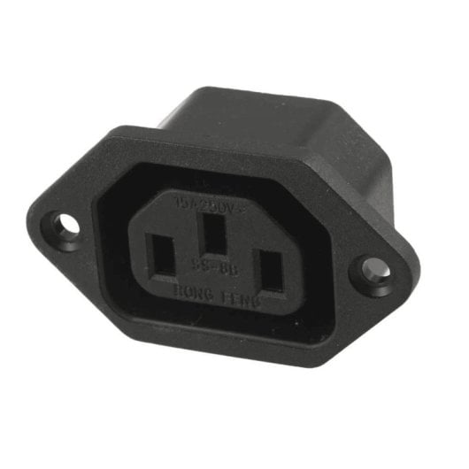 Conector De Alimentacion C13 Ac Hembra  Negro 10 A