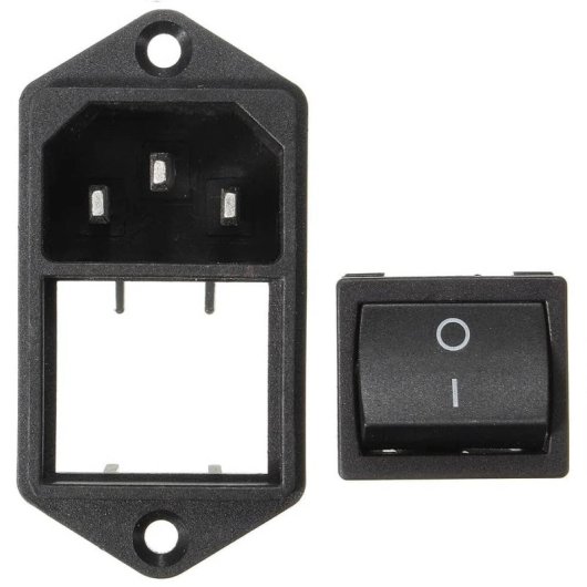 Conector Alimentacion Iec320 C14 Ac 250v 10a  Negro
