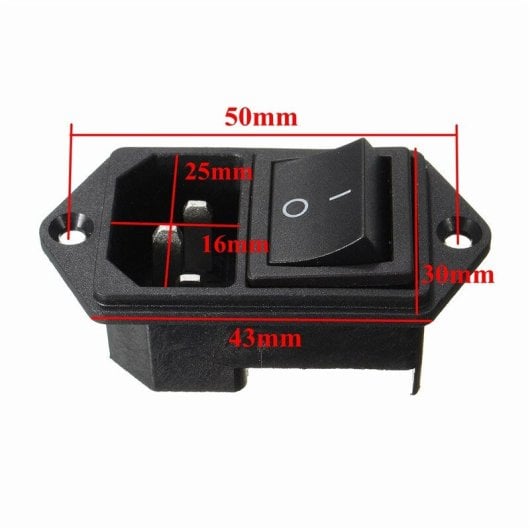 Conector Alimentacion Iec320 C14 Ac 250v 10a  Negro