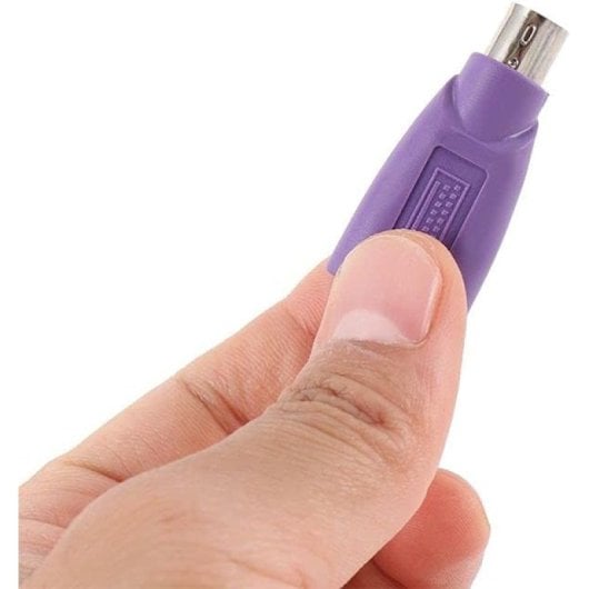 Adaptador Usb A Ps2 Para Teclado  Morado