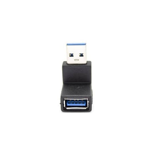Adaptador Usb 3.0 Macho A Hembra Acodado 90 Grados  Negro