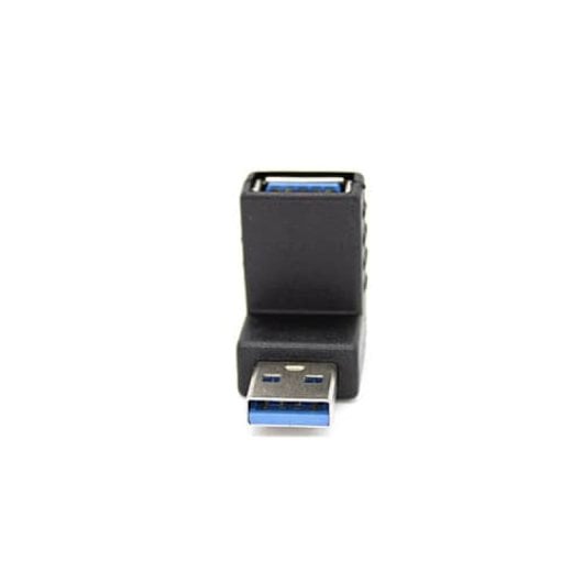 Adaptador Usb 3.0 Macho A Hembra Acodado 90 Grados  Negro