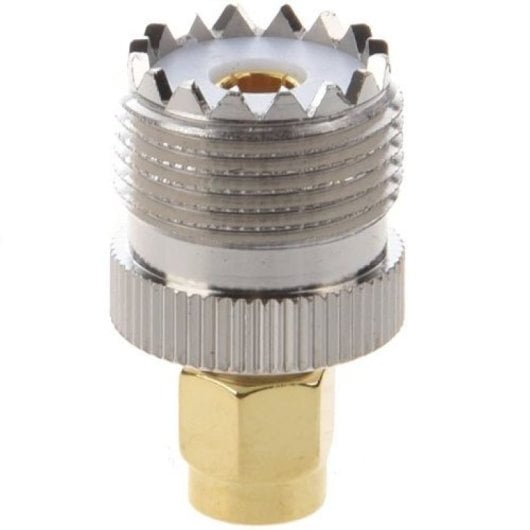 Adaptador Tipo Uhf So-239 Hembra - Sma Macho  Gris