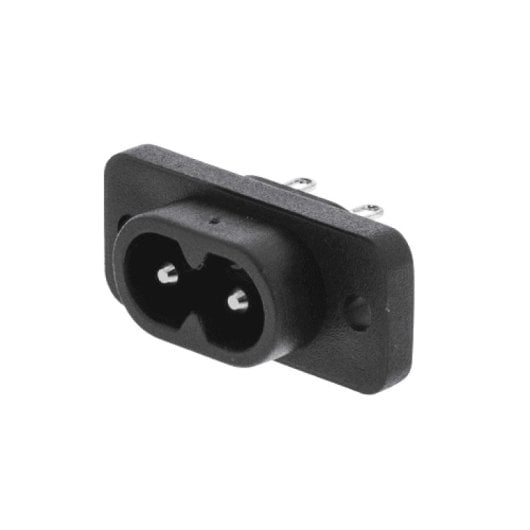 Conector De Alimentacion Iec-320-c8 Macho  Negro